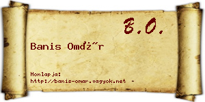 Banis Omár névjegykártya